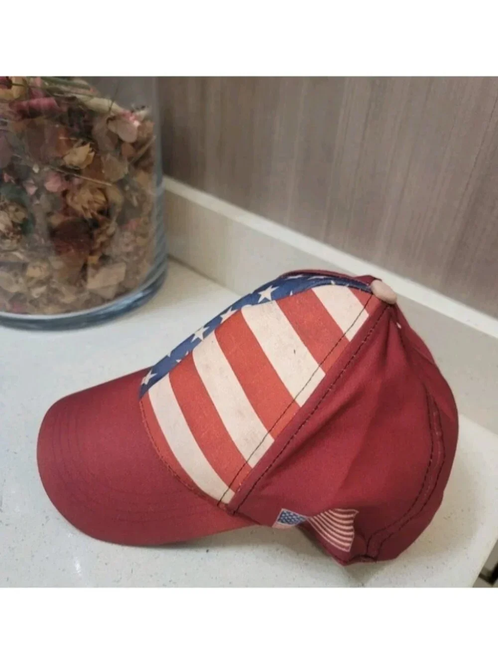 Stars and Stripes Trucker Hat Cap Snapback Wembley USA Flag Patriotic Red White